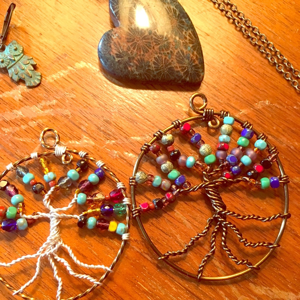 Handmade tree of life pendants